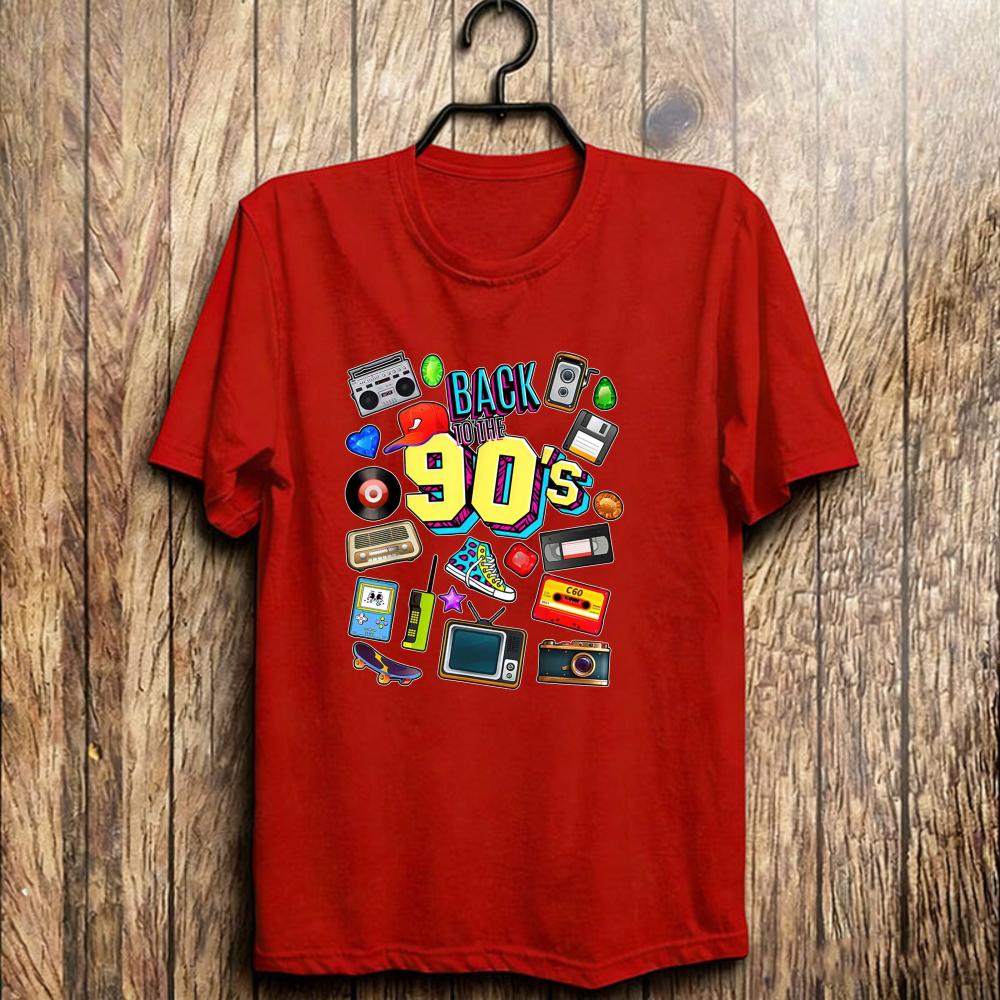 Retro 90s T-Shirt Vintage Design Graphic T shirts Retro Trend Cool Street T Shirts Unisex Trendy Nostalgia Party Casual Top