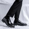 Fashion Black Classic Men's Leather Shoes Minimalist Gentleman Style Fashion Party Groom Wedding Versatile Shoes Hot Selling New