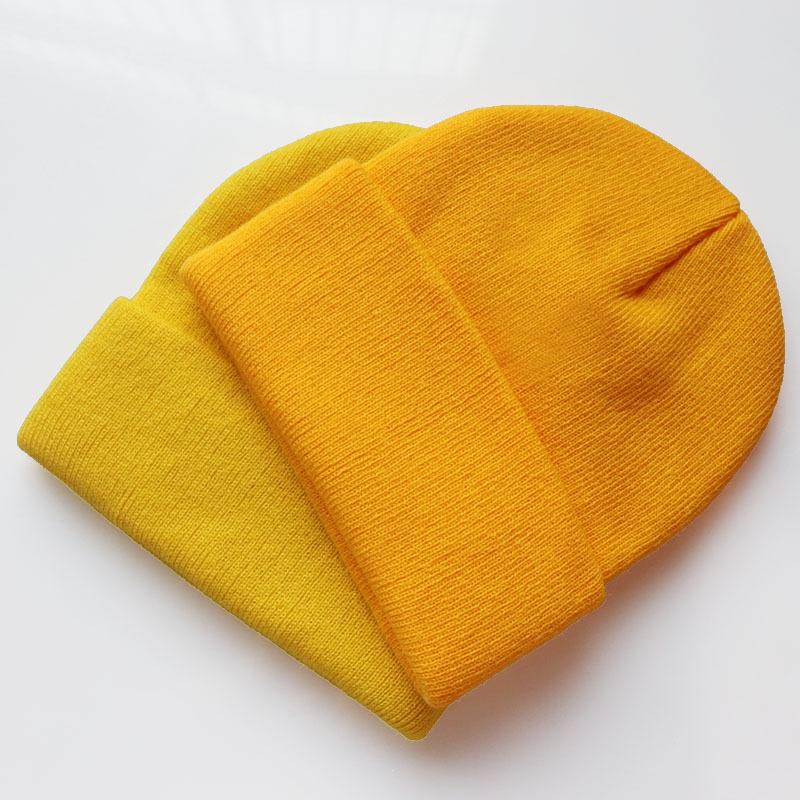 Multi Color Solid Color Knitted Hat, Woolen Hat, Brimless Pullover Hat, Rolled Edge Cold Weather Hat, Customizable