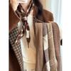 Maillard Retro Plaid Soft Scarf: Cozy Triangular Accessory for Women, Perfect for Autumn and Winter