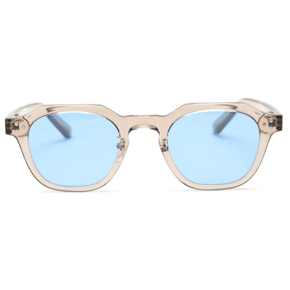 Polarized Sun Glasses for Women Mens TR90 Square Polygon Vintage Sunglasses with Thick Frame Luxury Brand Design Retro Eyewear