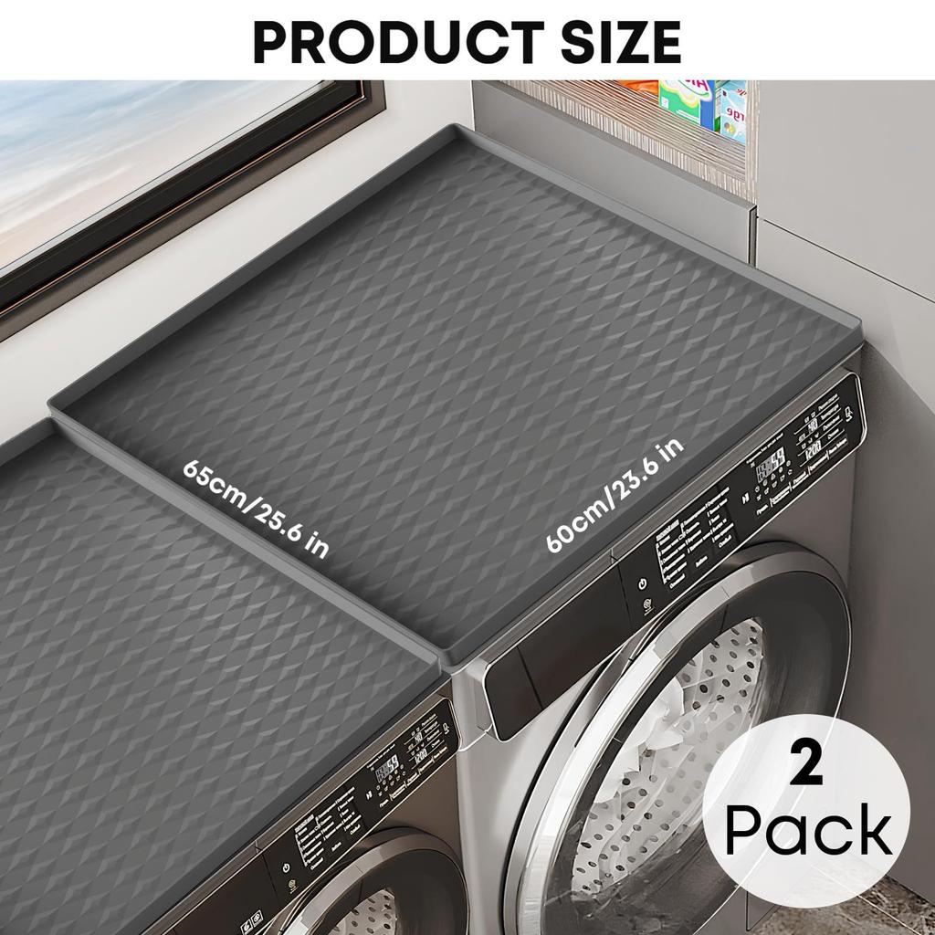 1 Pcs Dryer Cover Silicone Dryer Top Protector Anti-slip Waterproof Protective Cover for for Washing Machin and Kitchen