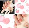 Spring Peach Polka Dot Candy Naked Small Fresh Nail Sticker Nail Sticker Waterproof Tear Latin America Nail Sticker