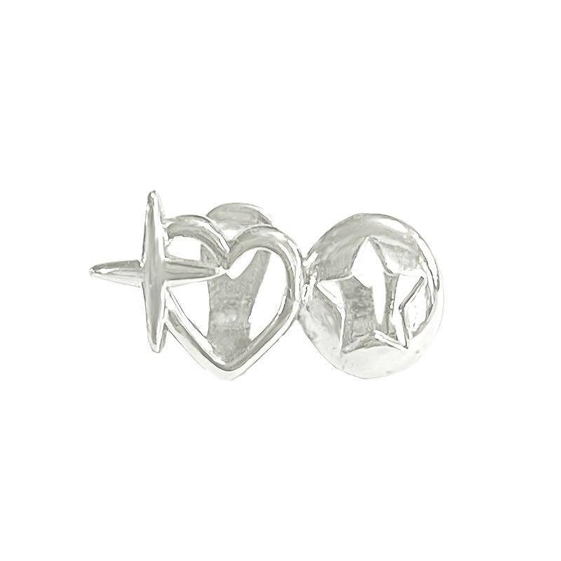 Punk Hip Hop Hollow Heart Star Teeth Caps For Women Men Vintage Tooth Grills Jewelry Accessories