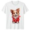 Corgi Welpe Hunde Tiere Herren T Shirt Daunisex Grafik Oberteil Vintage Soft Graphic Casual Comfortable Designer Clothes