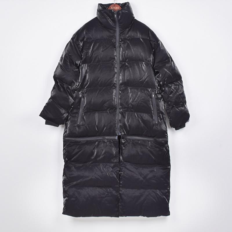 

XITAO Черное женское пальто-парка WS2045 One Size чёрный