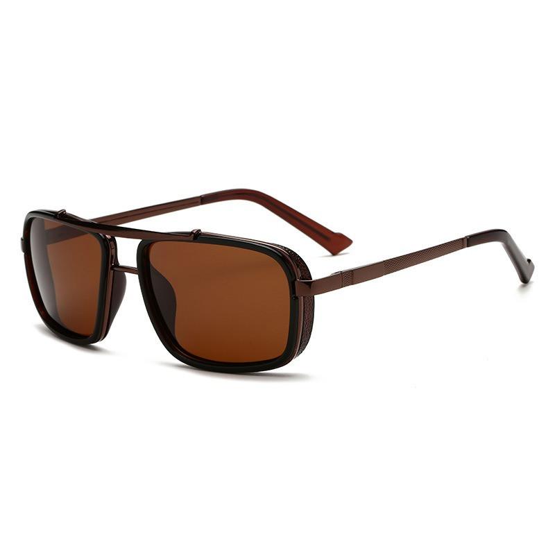 2023 New Arrival Mens Double Bridge Designer Sunglasses Metal Black Lens Oversize Women Men Polarized Uv400 Sunglasses