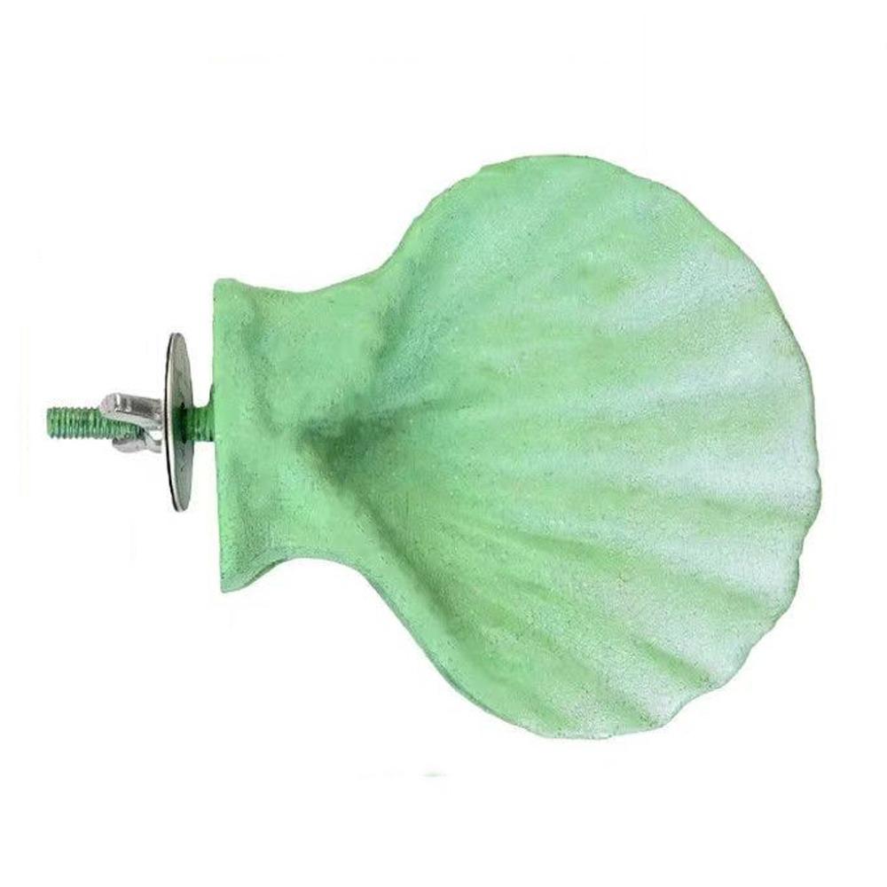 Wear-resistant Bird Chew Grinding Toy Shell Shape Parrot Resting Platform Cage Decoration зелёный
