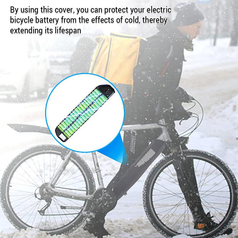 Copertura protettiva per batteria e-bike in neoprene, impermeabile, antipolvere, riflettente, attrezzature per ciclismo da esterno