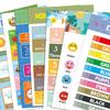 Educational Poster School Educational Charts 12 Pieces Time Numbers Letters Charts for Travel Boy Preschoolers Develop Skills