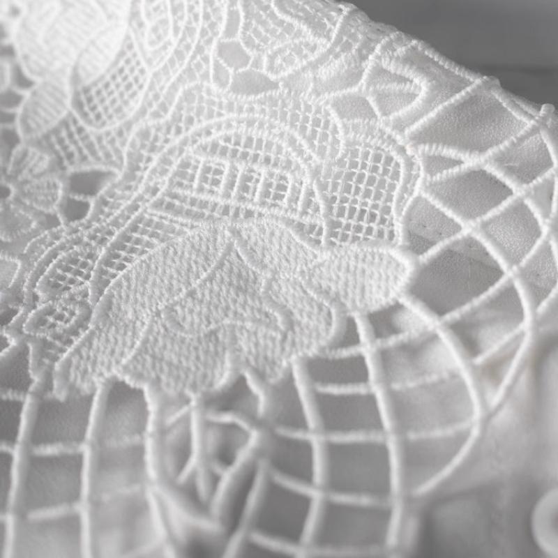 Women Korean Shirt Autumn Detachable Collar for Girls White Half Shirt Blouse Fake Collar Lapel Detachable Pointed Collar