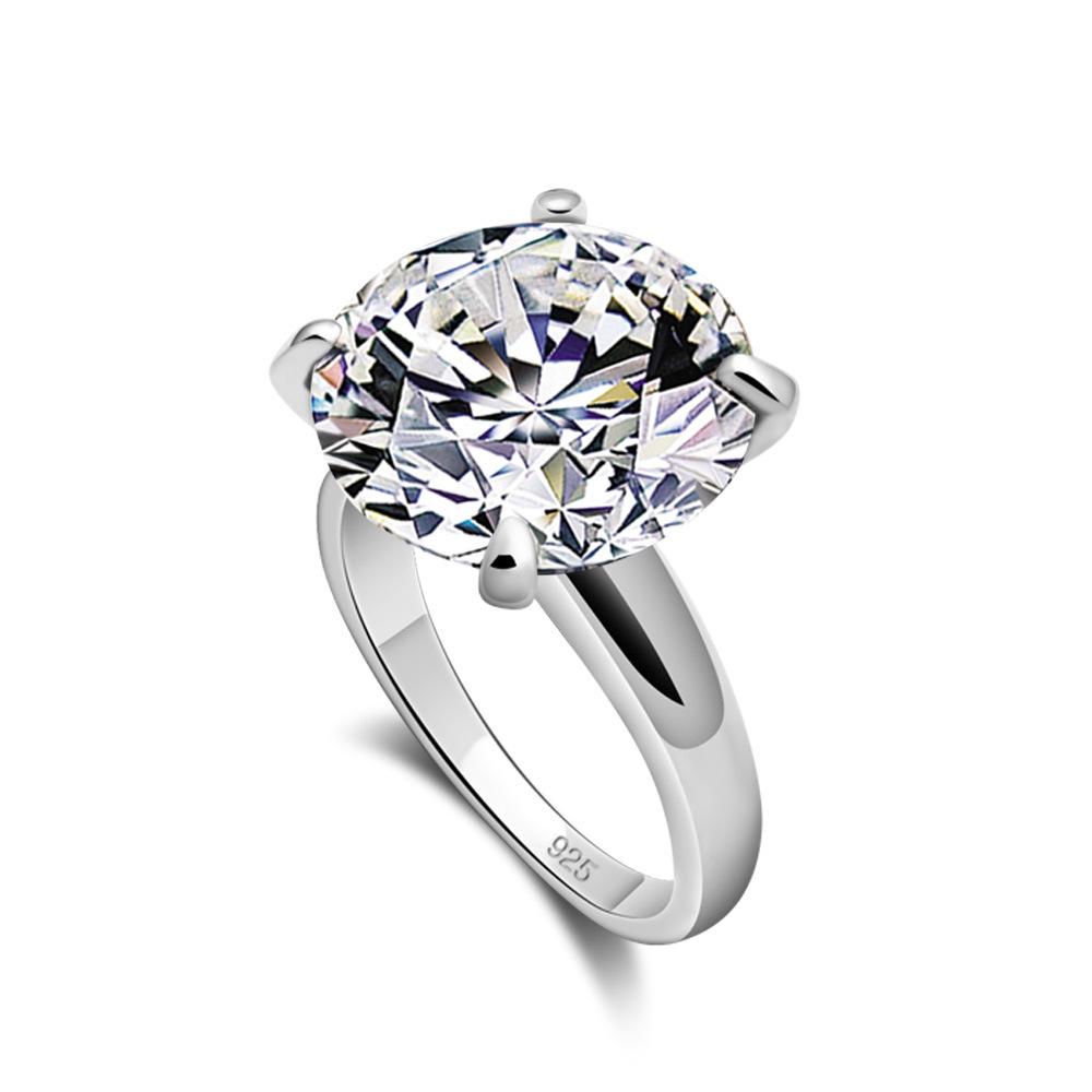 Diamond-Encrusted Punk Opal Japanese Hip-Hop Platinum-Plated Geometric Jewelry Women'S Exaggerated Big Ring