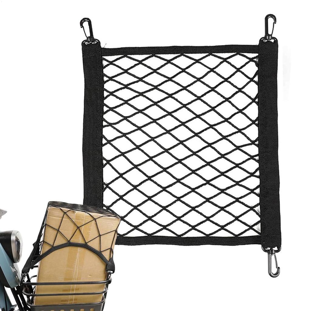 Bicycle luggage net 30 x 35 cm Motorcycle Cargo Net for Helmet Storage Motorcycle Cargo Net Elastic Mesh Web Luggage Tie Down