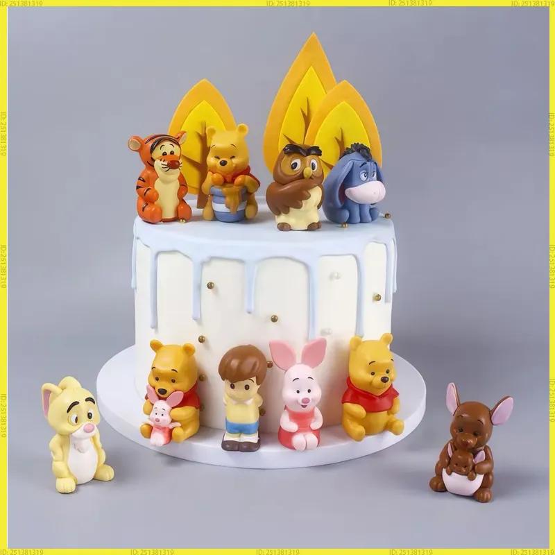 Winnie The Pooh Pvc Figurines 10 Piece Set Cake Topper Party Decoration Birthday Gift Tigger Eeyore Piglet Kanga Roo Owl