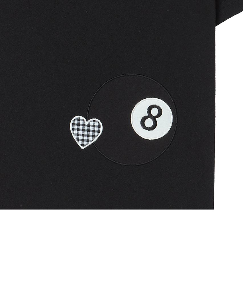 Loginaenloji 8-Ball Check Heart Point T-Shirt Black
