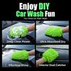 Double Layer Wool Blend Vehicle Wash Mitts Superior Dust Absorption Ergonomic Design Safe For Paint Glass Trim