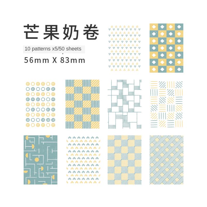 Yoofun 10Deisgn 50 Pcs/Lot Source Material Paper For Scrapbooking Deco Memo Innovative Memo pads