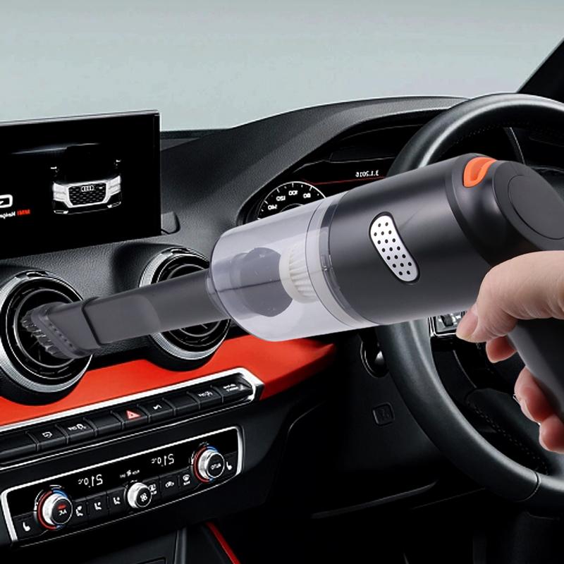 

Автомобильный пылесос с беспроводной зарядкой для автомобиля, портативный для дома, небольшой автомобильный мини-пылесос высокой мощности всасывания чёрный