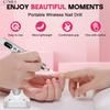 Upgraded Electric Nail Drill Cordless 12 Drill Bits 4000mAh Fast Charging Salon Grade Portable Manicure Pedicure Efficient Tool