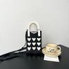 New love mobile phone bag high-end knitted bag popular cartoon cute portable storage messenger bag