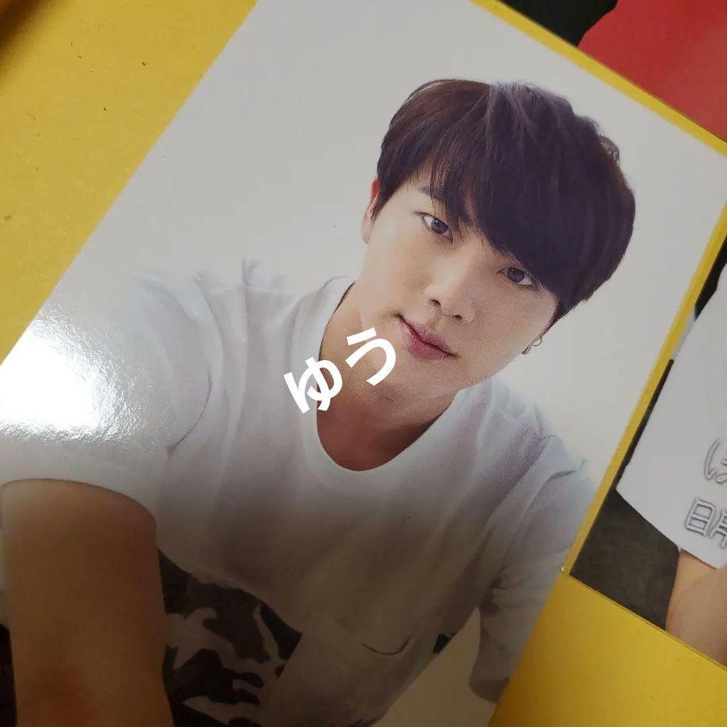 [USED] BTS Official Rare JIN Jin FC Continuation Bonus Uncovered Photo Card