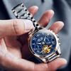 OUPINKE Men's Watch Automatic Mechanical Watch for Men - Easy to Read Dial Waterproof Watch - Calendar Automatic Manual Winding 40MM Hollow Dial
