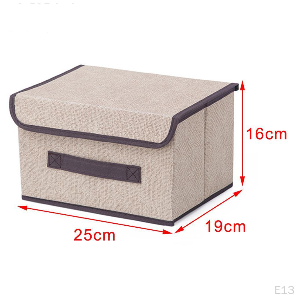 Faltbarer Aufbewahrungsbehälter mit Deckel, Stoff Dekorative Box Organizer Behälter Korb Würfel für