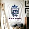 Custom Name England National Wall Tapestry Aesthetic Wall Hanging Printed Fabric Blanket Decorative Tapestries for Bedroom Living Room Home Decor