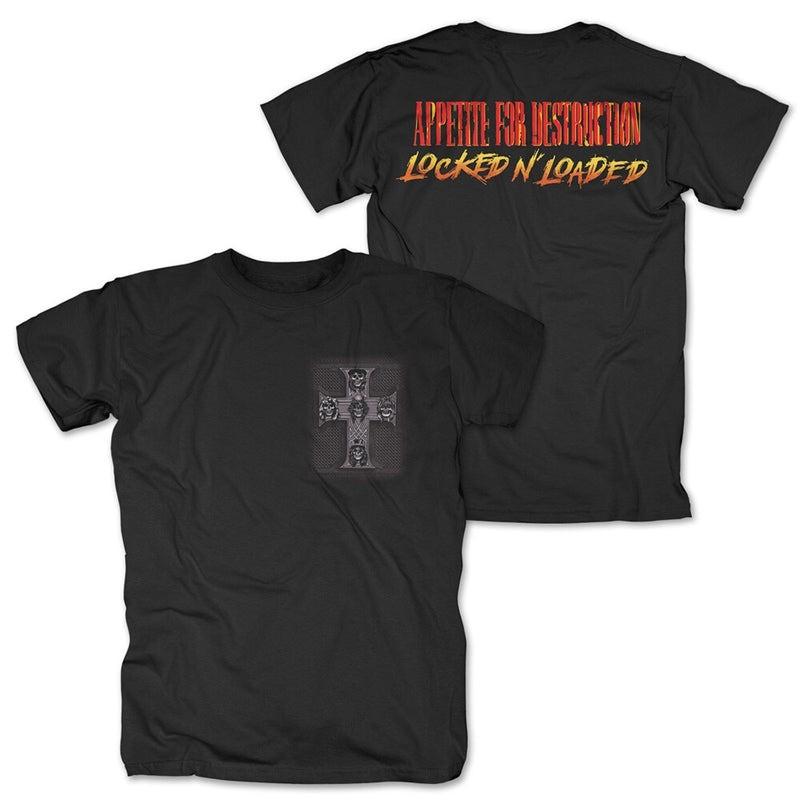 

Guns N *Roses Locked N Loaded Cross T-shirt Size S-5XL Remake Unisex T-Shirt M