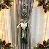 Holiday Home Decor Accessories Christmas Plush Gnome Curtain Buckle, Scandinavian Santa Doll Tiebacks, Holders Faceless Dwarf Holdback Fastener