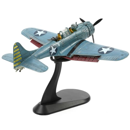 

NUOTIE 1/72 Douglas SBD-2 Dauntless Dive Bomber Model, WWII Midway Vintage Fighter Metal Diecast Aircraft Military Display Airplane