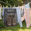 Large Capacity Mesh Clothespin Bag Zipper Closure Clothespin Hanging Bag  for Home