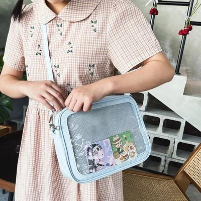 Lüks Pu Ita Çapraz Askılı Kadın Sweet Lolita Çantalar Sevimli Şeffaf Cepli Japon Tarzı Omuz Çantası Cüzdanlar ve El Çantaları