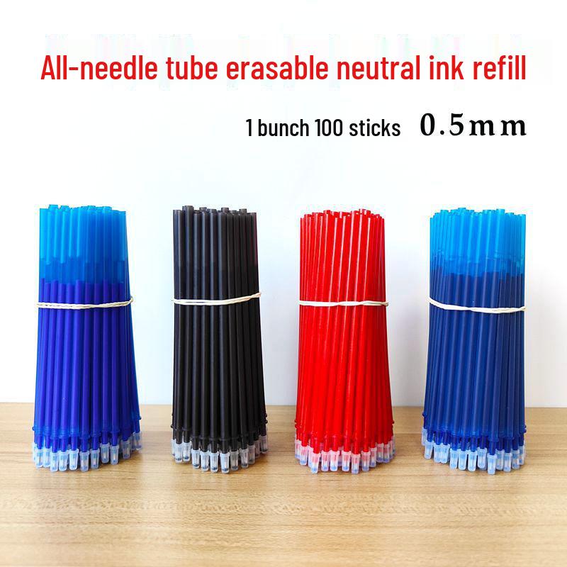 Momele Erasable 0.5mm Pen Refill, Blue/Black/Red Ink