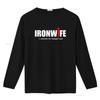 Ironwife T Shirt Triathlon Support for Triathlete Swim Bike Run Top Funny Tri Humor I Survived His Training Plan Vintage