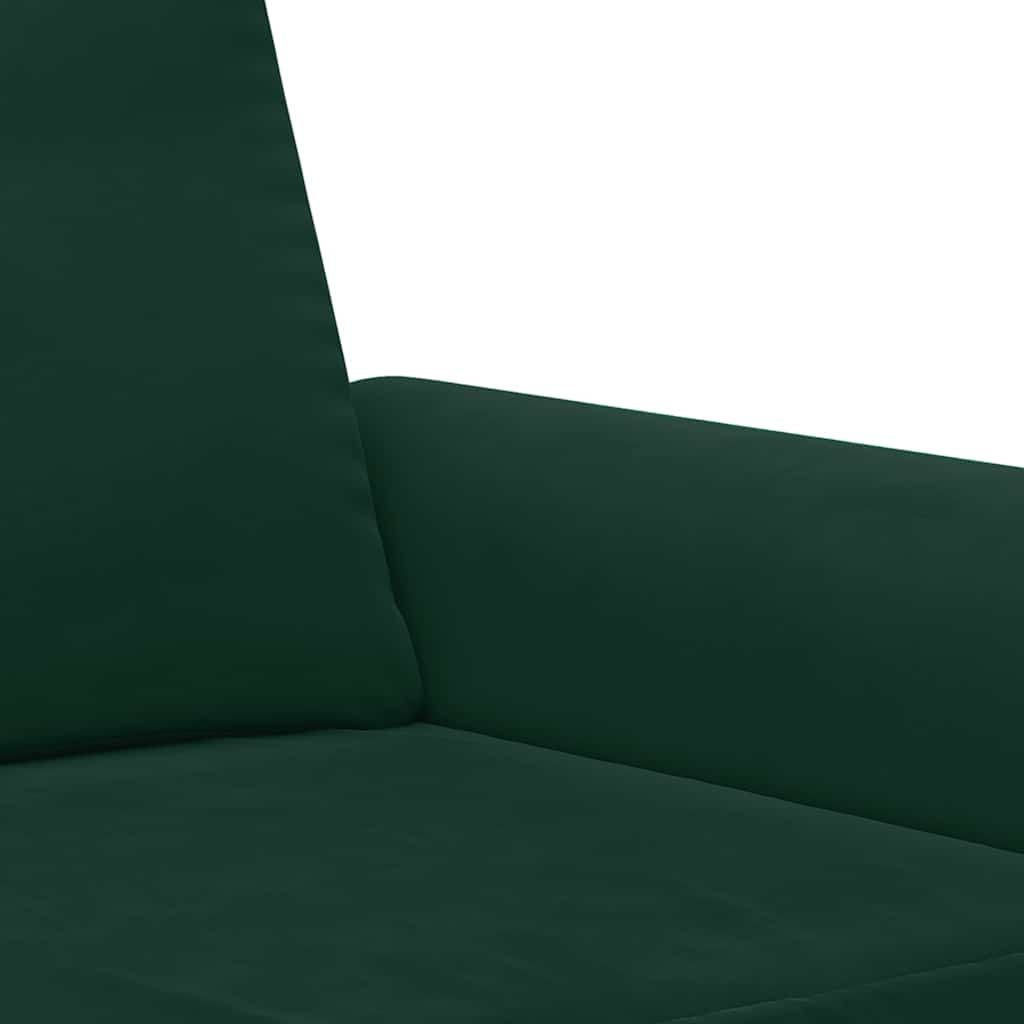 Vidaxl 2-Cz. Relaxation Set With Cushions, Dark Green, Velvet