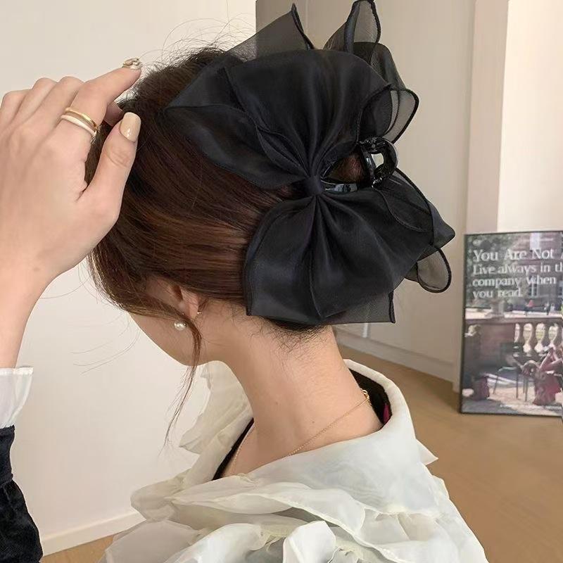 Cloud Bubble Extra Large Bow Hair Clip - High-End 2025 Claw for Women