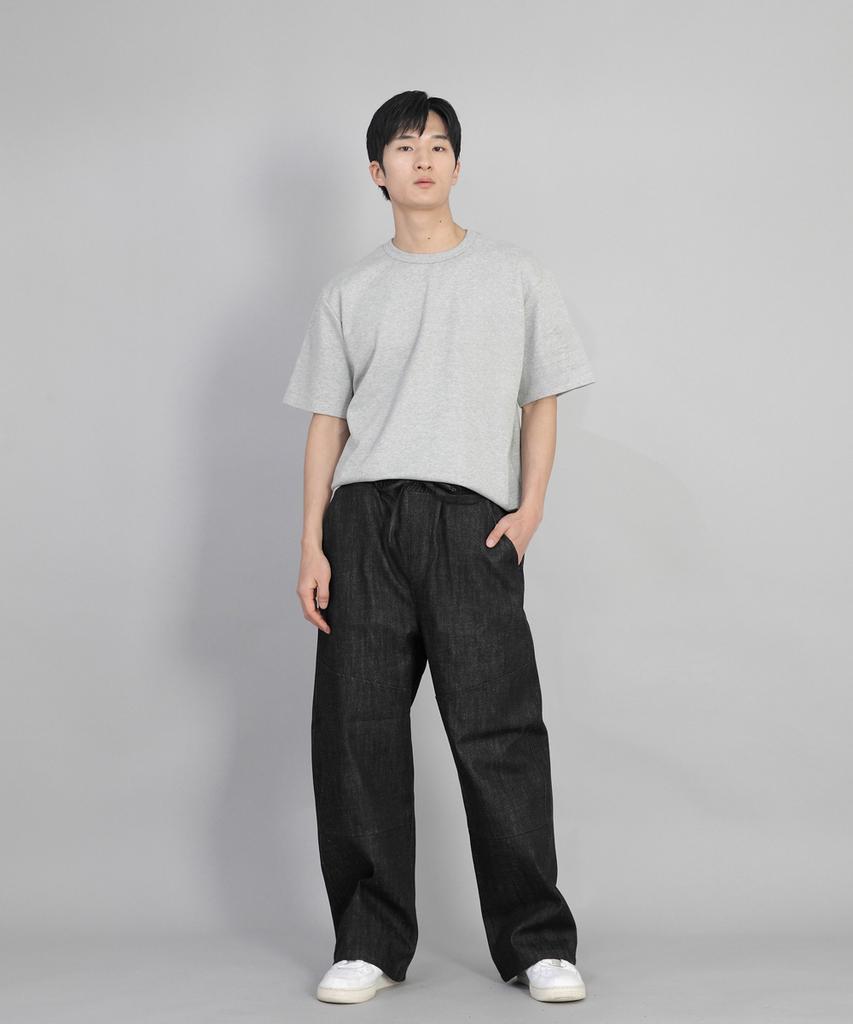 Seinteukeulu R-Neck Plain Short Sleeve Tee Brs-826 Melange Gray
