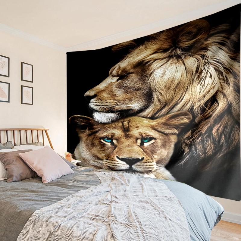 Lion Majesty In Fantasy Tapestry Room Decoration Wall Hanging for Living Room Bedroom, dormitory, Birthday and Christmas gifts