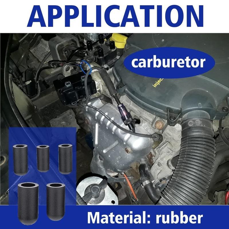 80-160 Pcs Black Rubber Vacuum Dust For Caps- Assortment Kit For Car Carburetor Valves And Ports, Mixed Sizes, Dust Seal