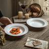 Zhaoran 8.5-inch Ceramic Straw Hat Dinner Plate