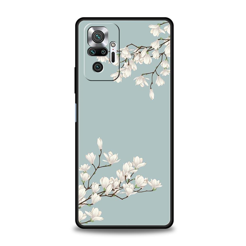 Cherry Blossom Tree Phone Case For Xiaomi Redmi Note 13 12 5G 9S 9 8 10 11 Pro 4G 9T 13C 12C 10C 9C 9A 7 Pro Soft Silicone Cover