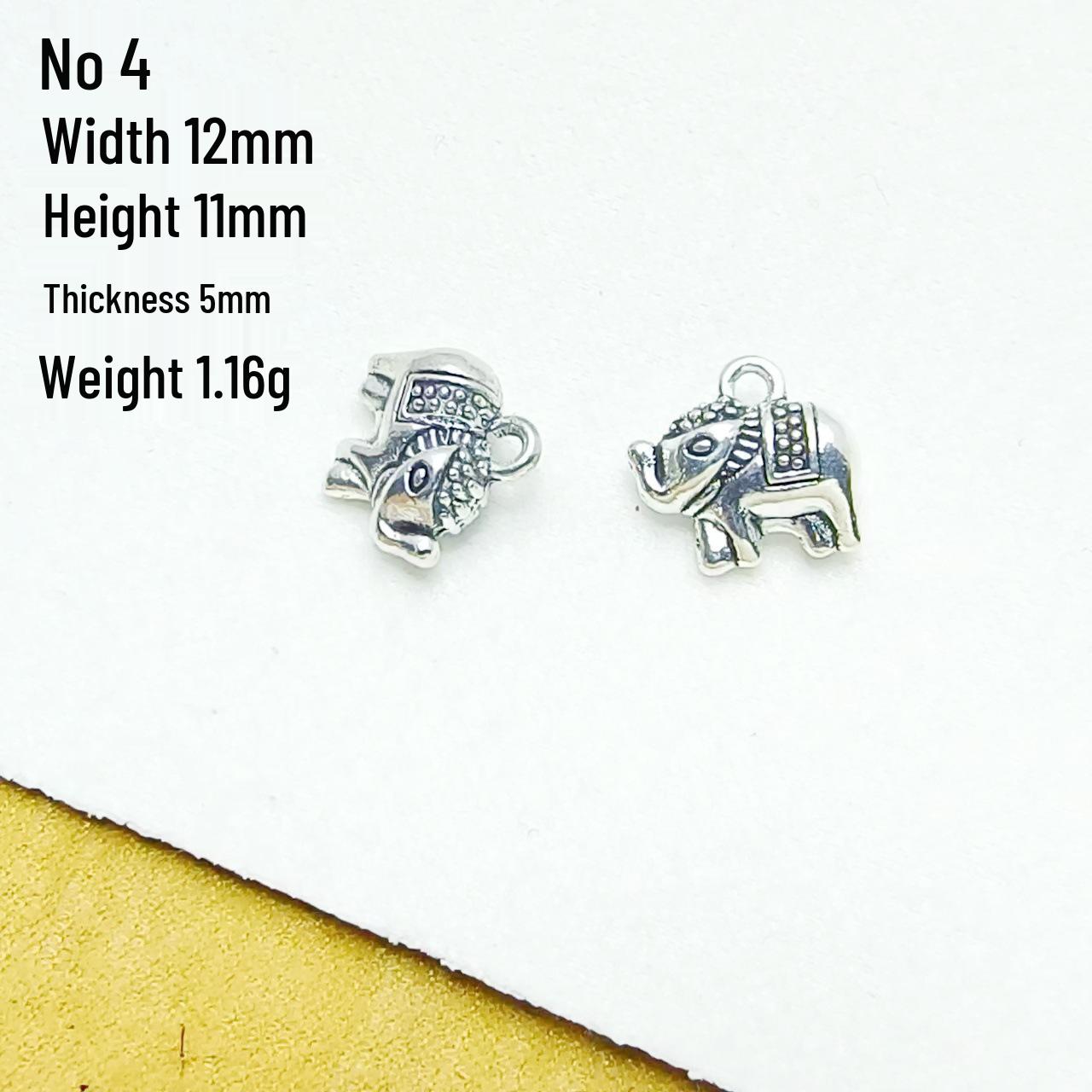 

Этнический браслет из тибетского серебра с подвеской в виде тайского слона и винтажными сплавными шармами