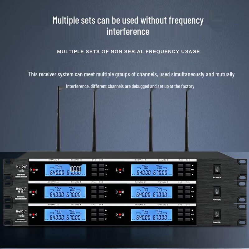 HuiDu HD-2RS Dual Handheld UHF Wireless Microphone System (CN version)