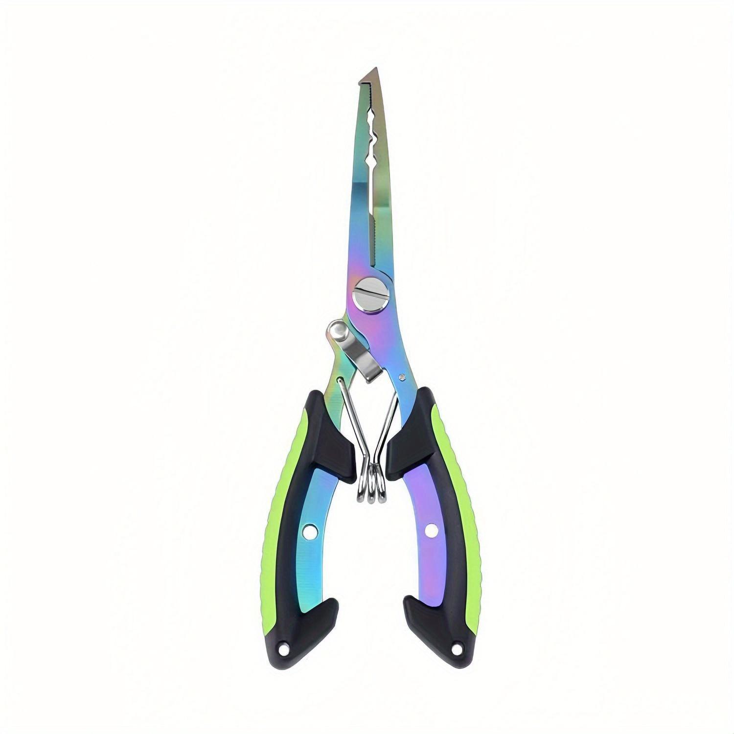 

Multifunctional Angled Pliers Made of Stainless Steel for Dual Use | Fishing Pliers (For Removing Hooks and Managing Bait | Durable Outdoor Gear) зелёный