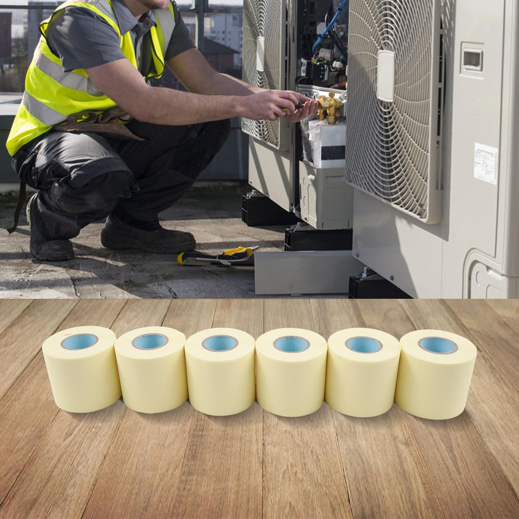 6PCS PVC Wrapping Tape for Air Conditioning Systems Excellent Adhesion and Reliability in Various Environmental Conditions