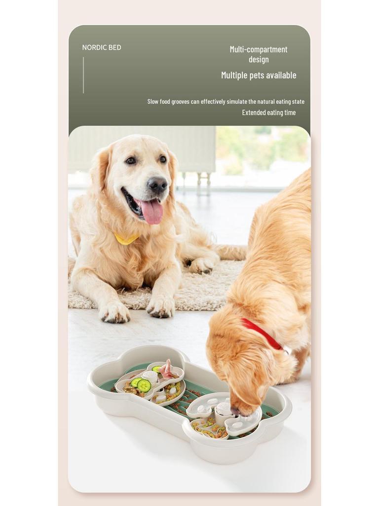 Medium/Large Slow Feeder Bowl for Dogs and Cats – Aids Digestion, Prevents Choking and Spills, Protects Stomach