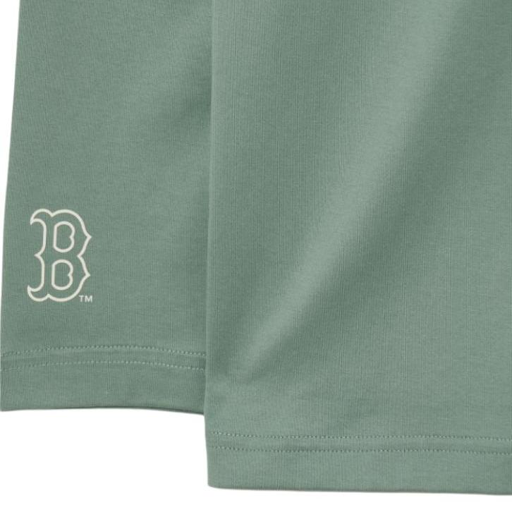 New MLB Basic Boston Red Sox T Shirt Unisex Pea Green 3ATSB0334-43MTD