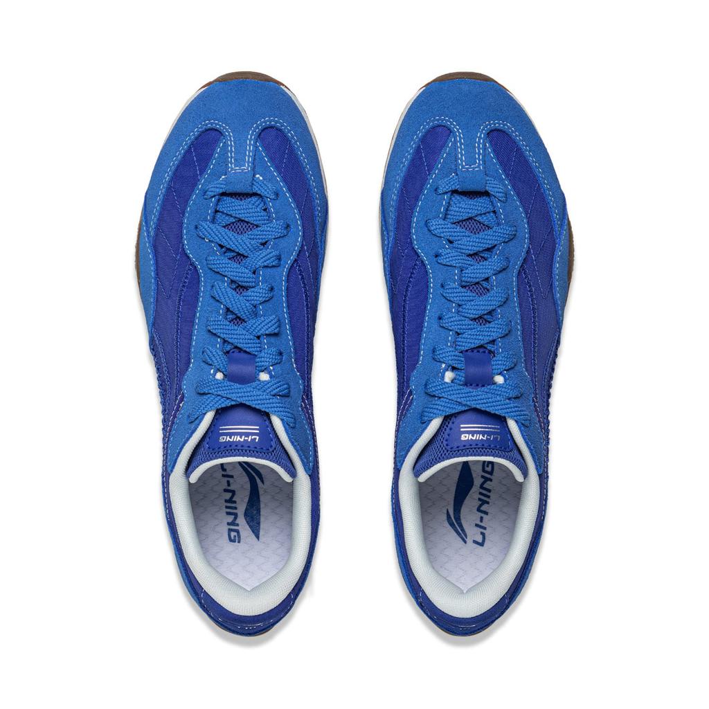 Li Ning Film Boxing Slip Resistant, Abrasion Resistant, Lightweight Low top Casual Shoes Men's Blue AGLW057-3