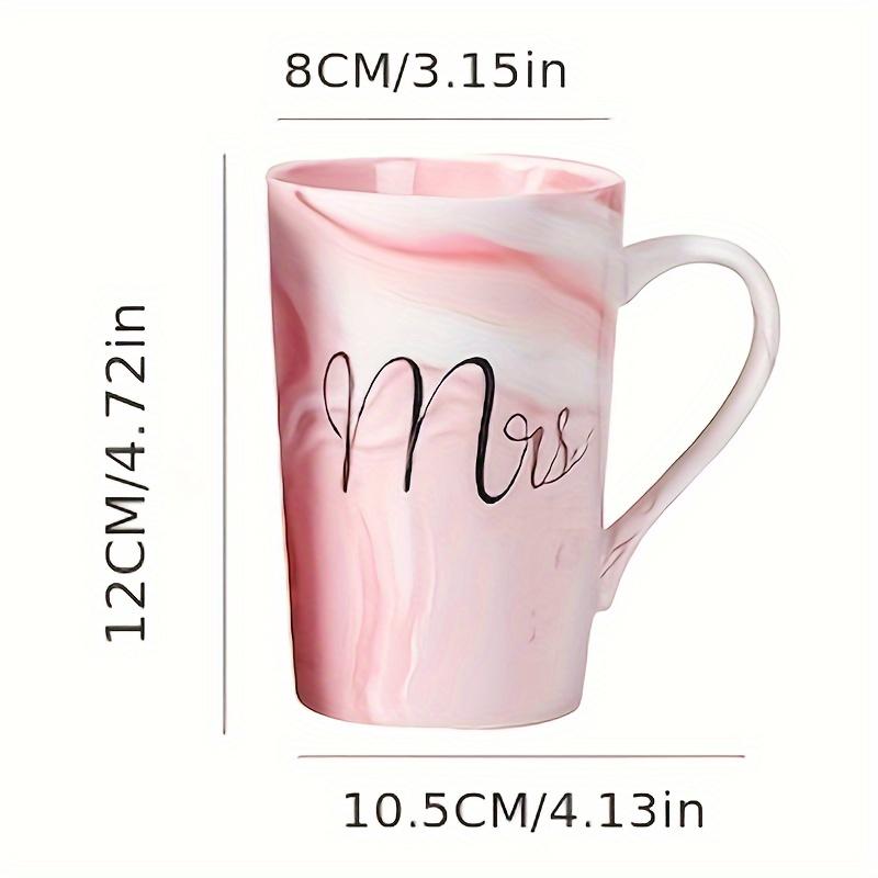 1pc, Simple Nordic Style Ceramic Marble Cup, Good-looking Couple's Cup Set (cup Lid and Spoon) - Very Suitable for Afternoon Tea